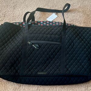 Vera Bradley Black Quilted Deluxe Travel Tote